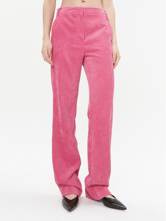 Patrizia Pepe Medžiaginės kelnės · Rožinė · Regular Fit