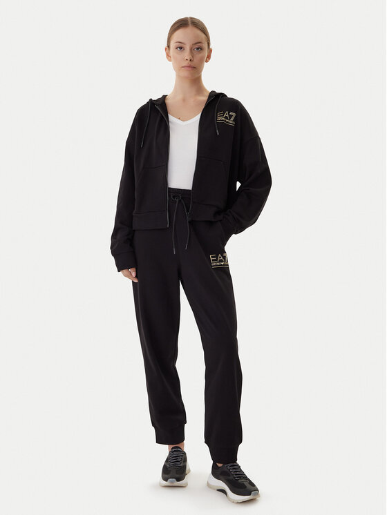 EA7 Emporio Armani Sportinis kostiumas 7W000420 AF12473 MC021 Juoda Relaxed Fit