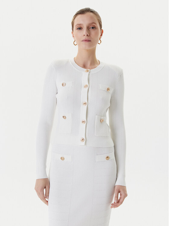 Guess Kardiganas · Balta · Regular Fit