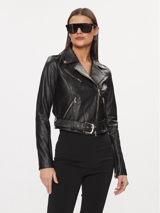 Patrizia Pepe Odinė striukė · Juoda