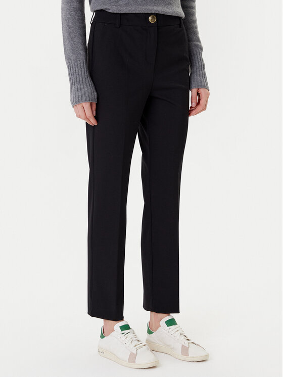 Marella Medžiaginės kelnės · Juoda · Regular Fit