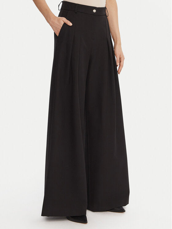 Maryley Medžiaginės kelnės · Juoda · Regular Fit