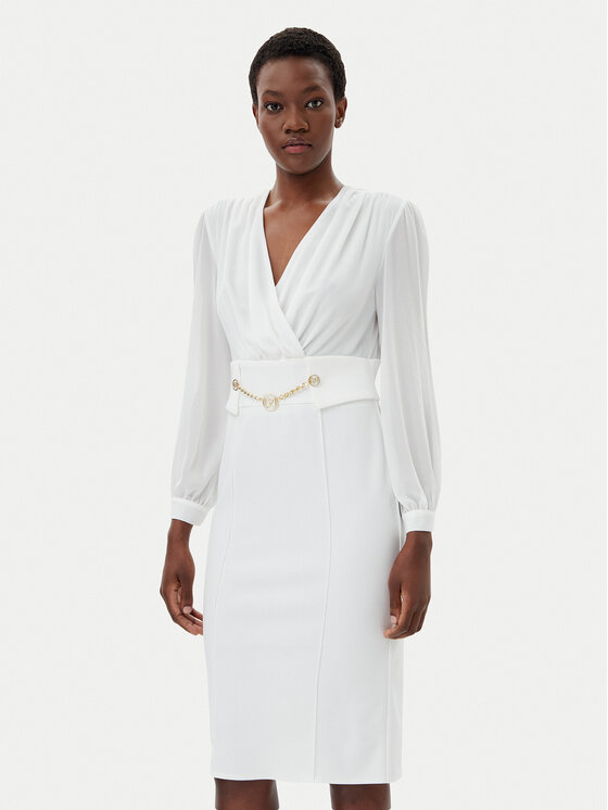 Rinascimento Kokteilinė suknelė · Balta · Midi