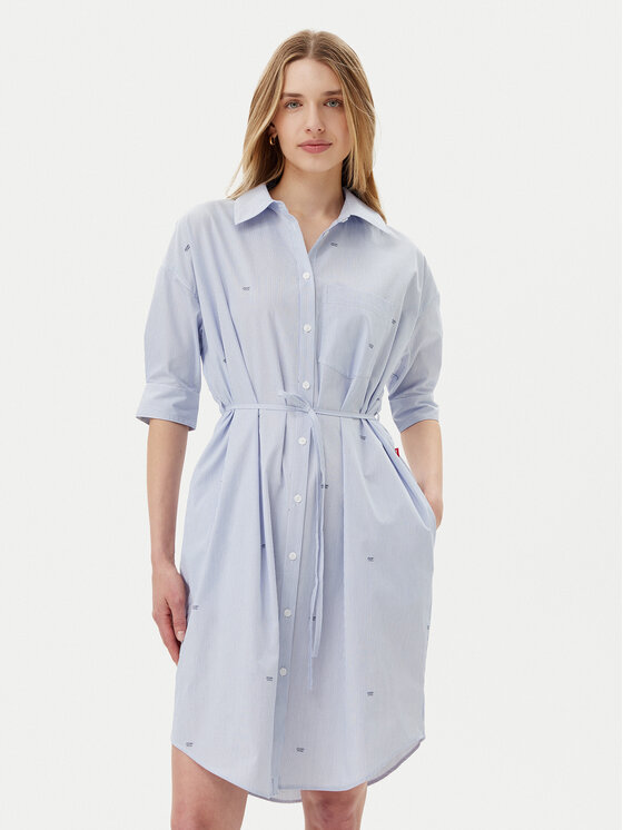 JOOP! Jeans Marškinių tipo suknelė · Žydra · Midi