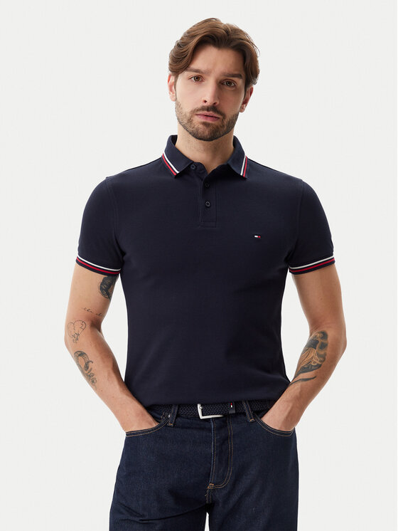 Tommy Hilfiger Polo marškinėliai · Tamsiai mėlyna