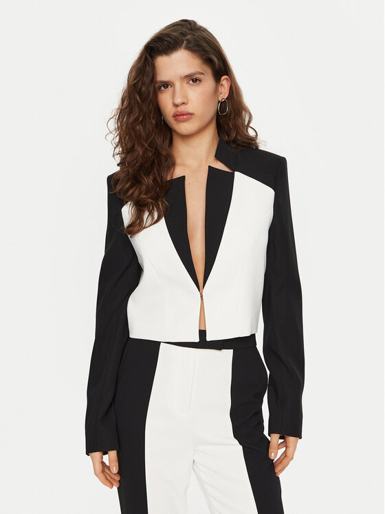 KARL LAGERFELD Švarkas · Balta · Relaxed Fit