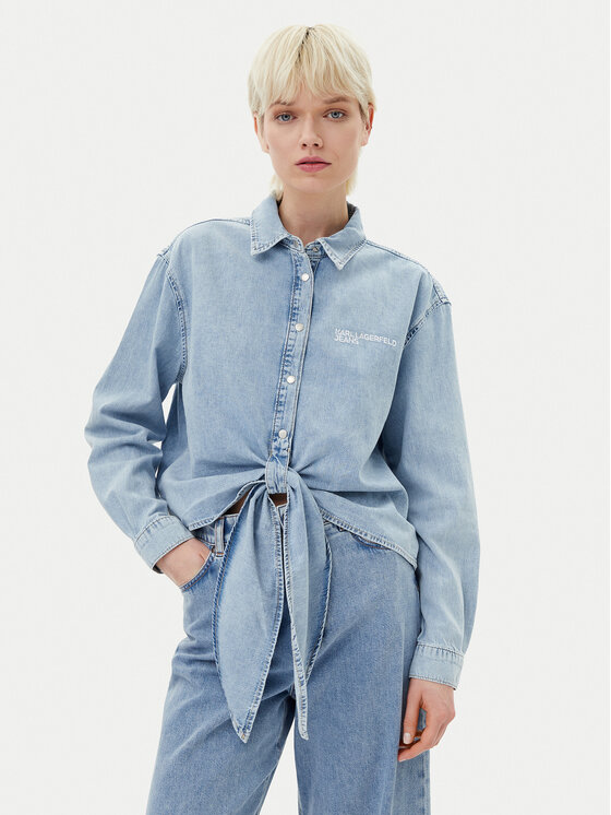 Karl Lagerfeld Jeans džinsiniai marškiniai  · Mėlyna