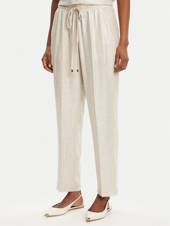 ACCESS FASHION Medžiaginės kelnės · Smėlio · Regular Fit