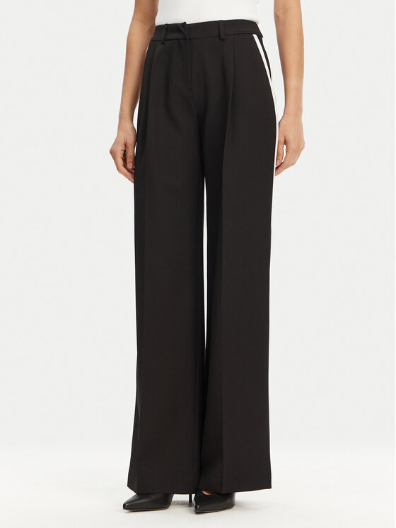 Maryley Medžiaginės kelnės · Juoda · Regular Fit