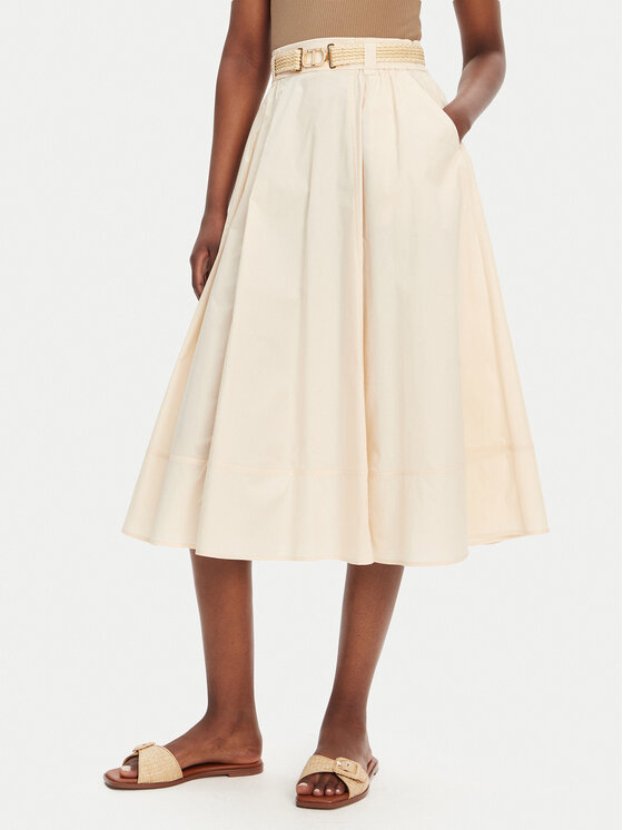 TWINSET Trapecijos formos sijonas · Écru