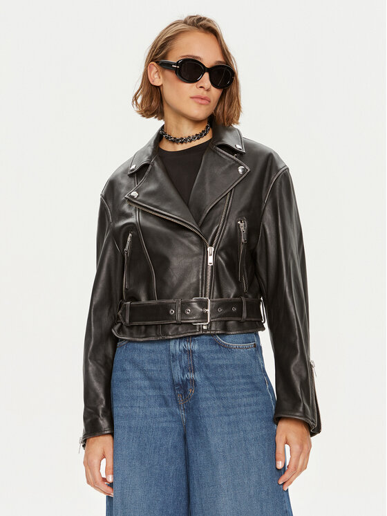 Weekend Max Mara Odinė striukė · Juoda