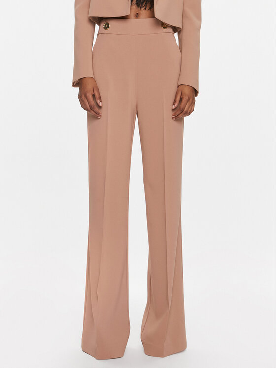 PINKO Medžiaginės kelnės · Ruda · Regular Fit