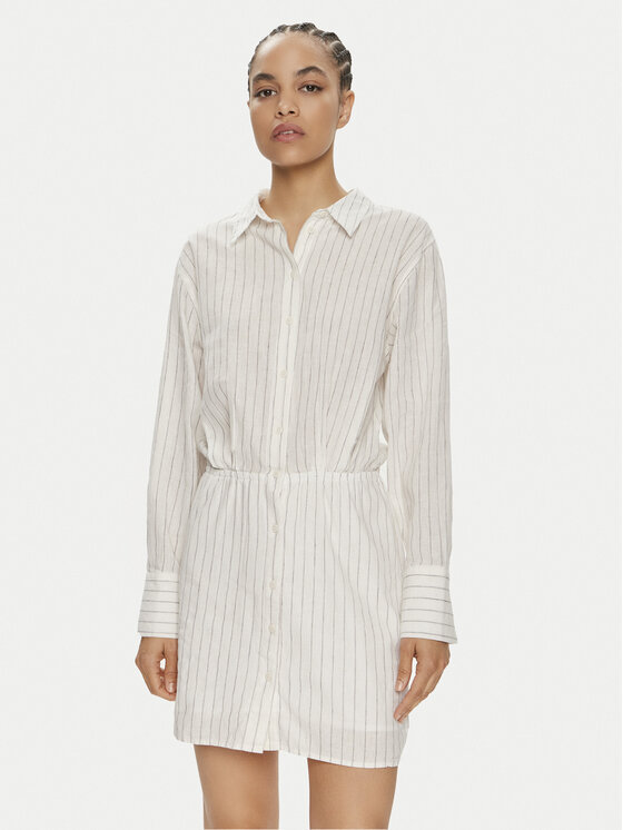 Gina Tricot Marškinių tipo suknelė · Balta · Mini