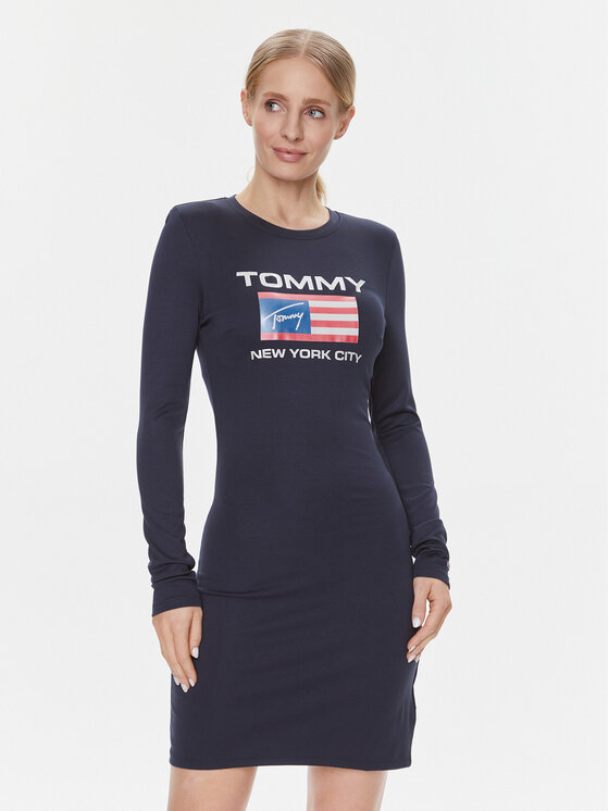 Tommy Jeans Kasdieninė suknelė · Tamsiai mėlyna · Mini