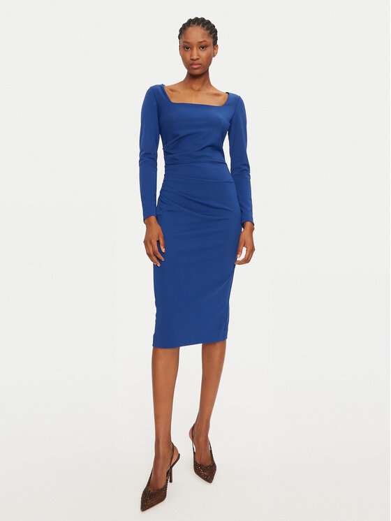 Rinascimento Kokteilinė suknelė · Mėlyna · Midi