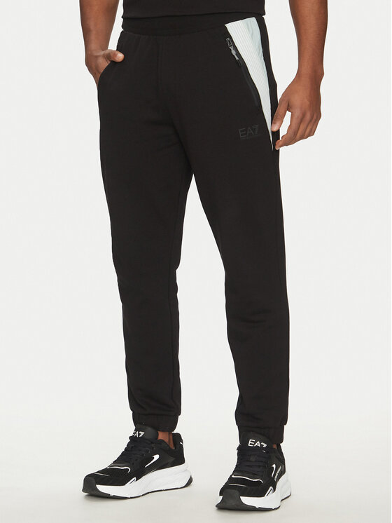 EA7 Emporio Armani Sportinės kelnės · Juoda · Regular Fit