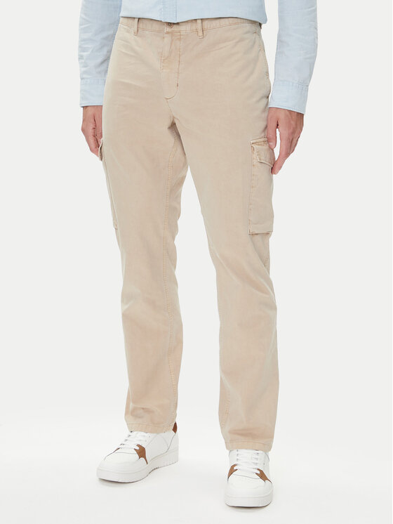 Tommy Hilfiger Medžiaginės kelnės · Smėlio · Regular Fit