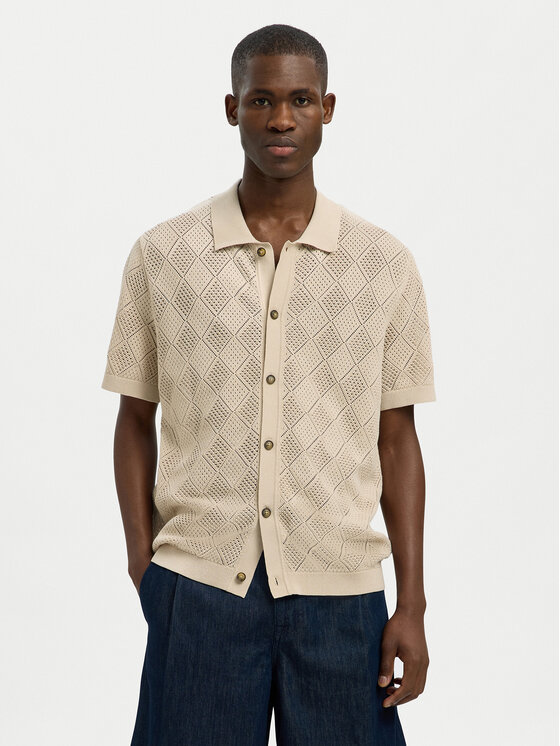 Selected Homme Marškiniai · Smėlio · Regular Fit