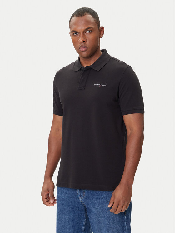 Tommy Jeans Polo marškinėliai · Juoda