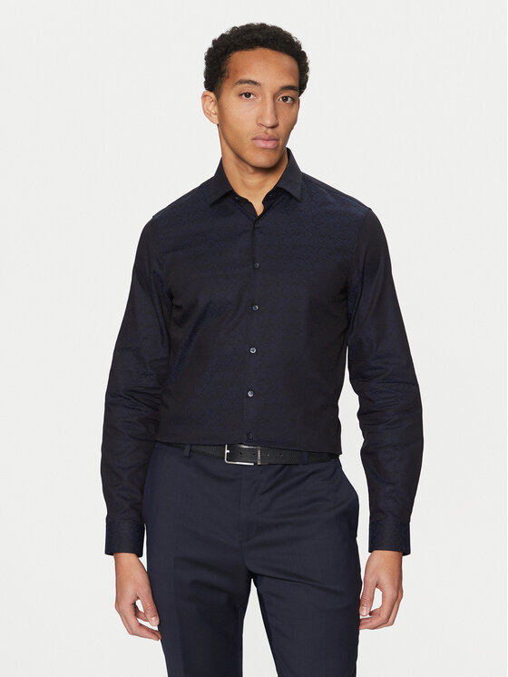 Kodas SUN15 Calvin Klein Marškiniai · Tamsiai mėlyna · Slim Fit
