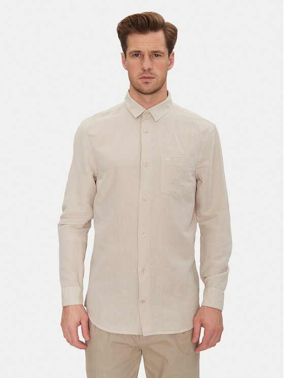 Calvin Klein Marškiniai · Smėlio · Regular Fit