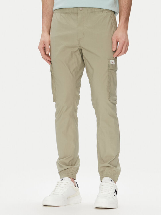Calvin Klein Jeans Jogger kelnės · Žalia · Slim Fit