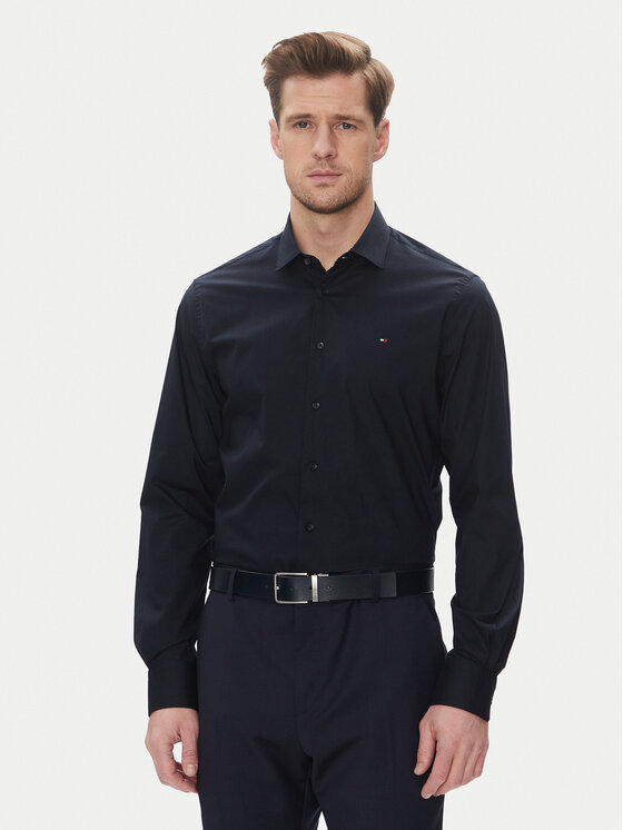 Kodas SUN15 Tommy Hilfiger Marškiniai · Tamsiai mėlyna · Slim Fit