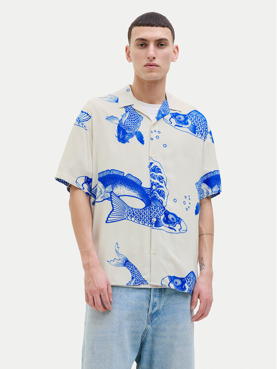 Kodas SUN15 Jack & Jones Marškiniai · Mėlyna · Relaxed Fit
