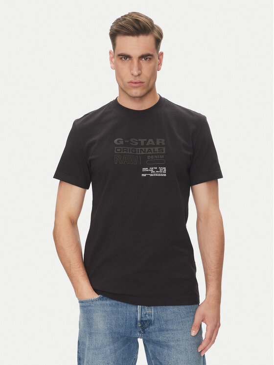 Kodas SUN15 G-Star Raw Marškinėliai · Juoda
