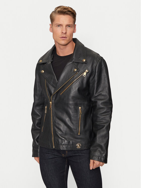 Versace Jeans Couture Odinė striukė · Juoda