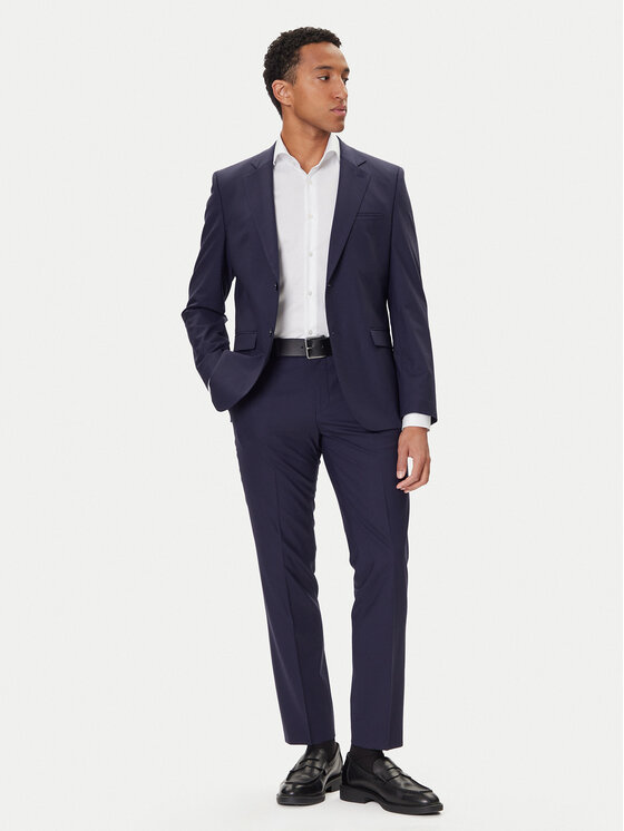 HUGO Kostiumas · Tamsiai mėlyna · Slim Fit