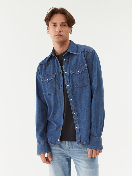 Pepe Jeans džinsiniai marškiniai  · Mėlyna · Regular Fit
