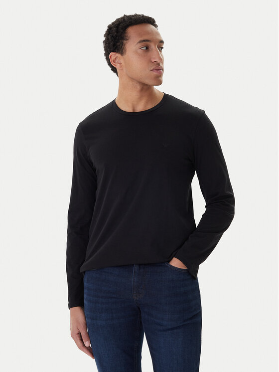 Emporio Armani Underwear Marškinėliai ilgomis rankovėmis · Juoda