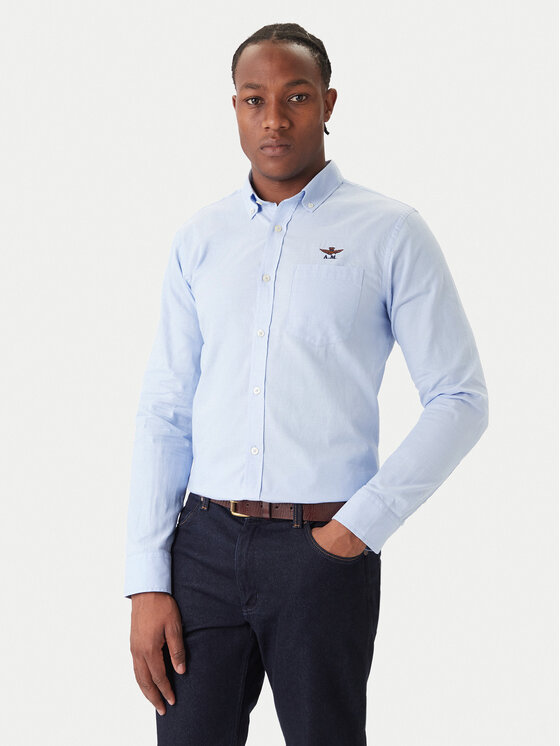 Kodas SUN15 Aeronautica Militare Marškiniai · Žydra · Regular Fit