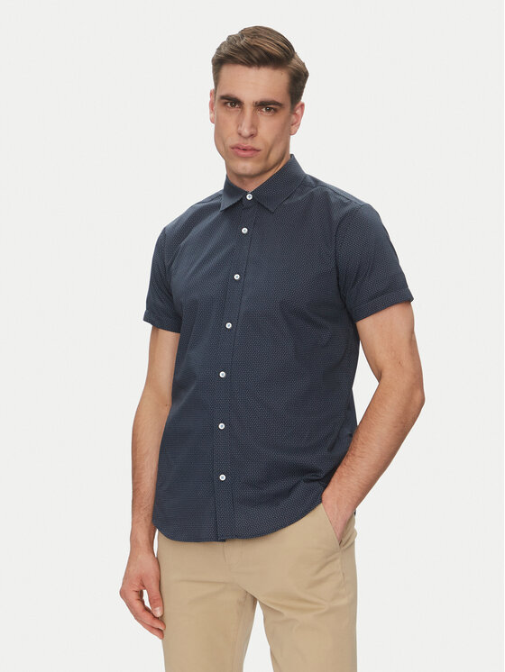 INDICODE Marškiniai · Tamsiai mėlyna · Regular Fit