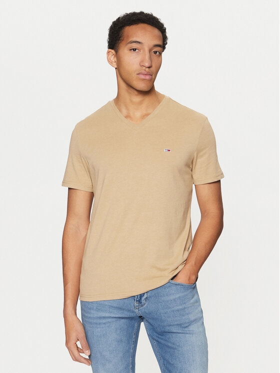 Tommy Jeans Marškinėliai · Smėlio