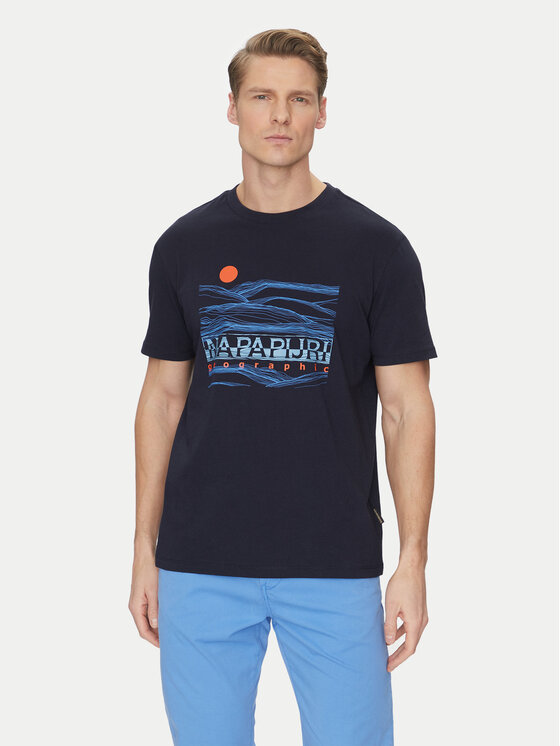 Kodas SUN15 Napapijri Marškinėliai · Tamsiai mėlyna