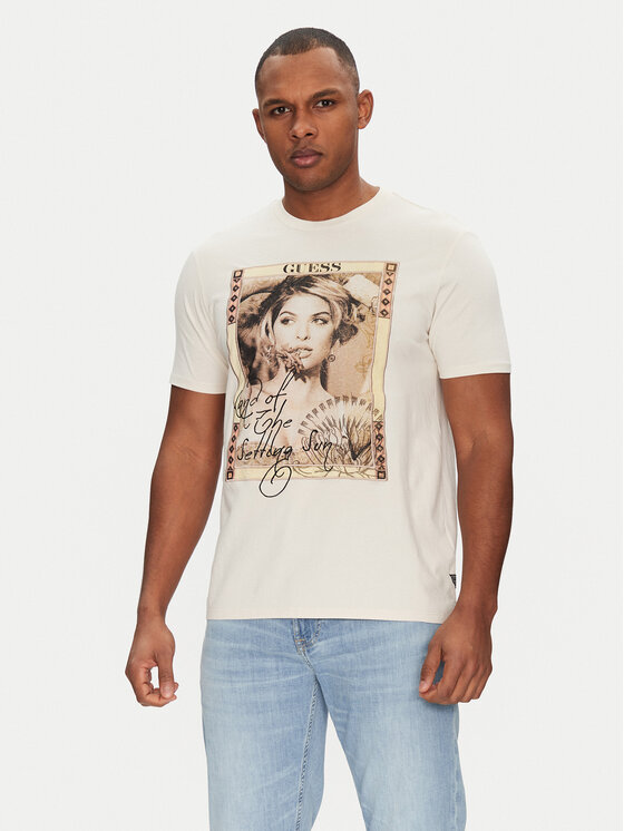 Kodas SUN15 Guess Marškinėliai · Écru