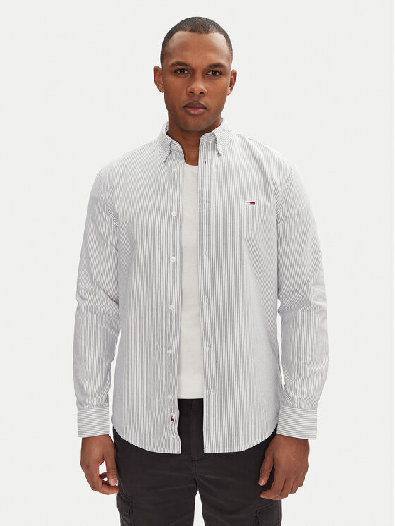 Tommy Jeans Marškiniai · Mėlyna · Slim Fit