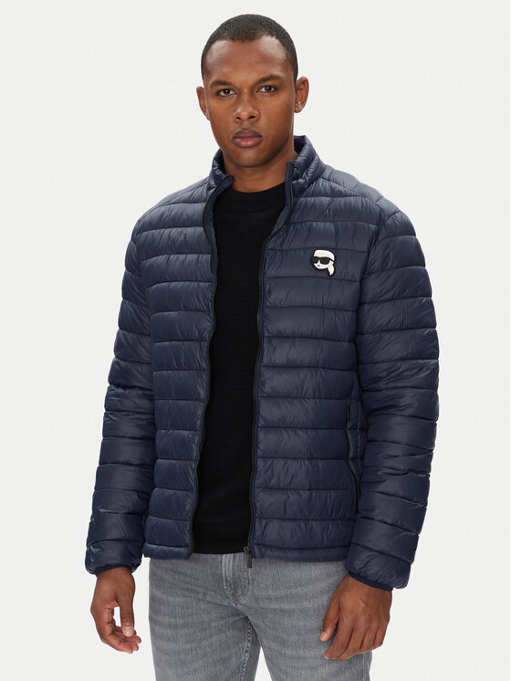 KARL LAGERFELD Demisezoninė striukė · Tamsiai mėlyna