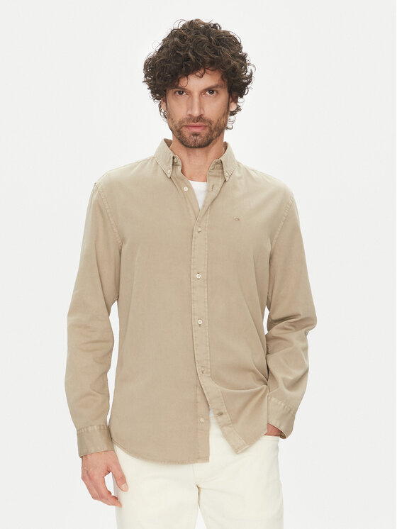 Calvin Klein Marškiniai · Smėlio · Regular Fit