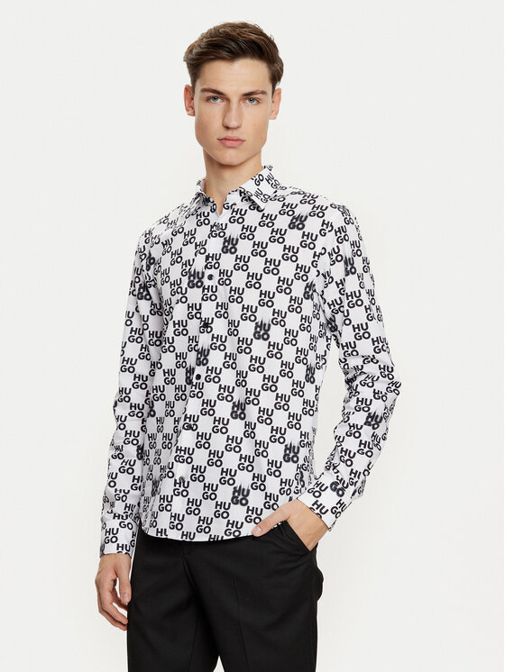 HUGO Marškiniai · Balta · Slim Fit