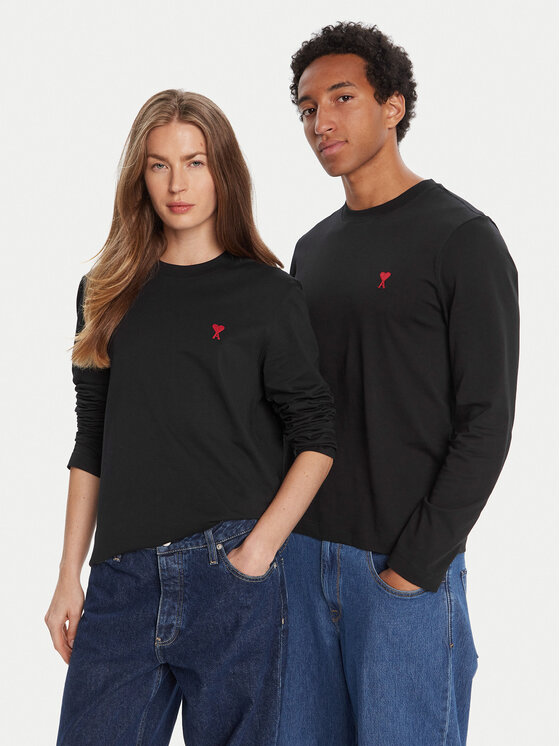 AMI Paris Marškinėliai ilgomis rankovėmis · Juoda