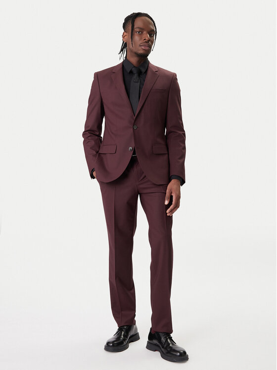 HUGO Kostiumas · Ruda · Slim Fit