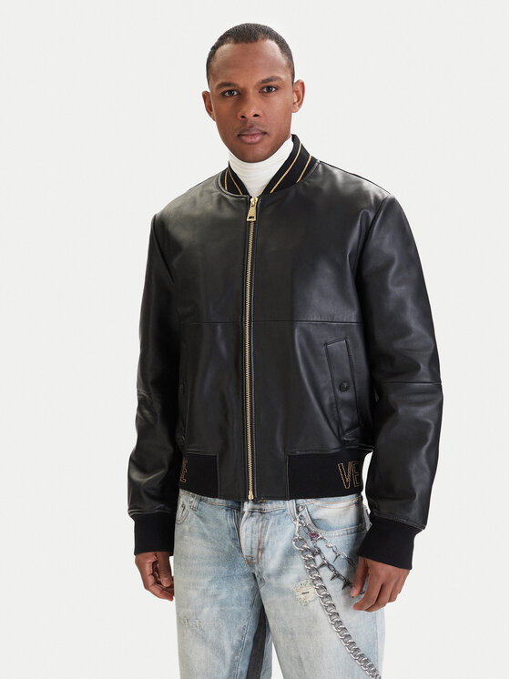 Kodas 20MAY Versace Jeans Couture Odinė striukė · Juoda
