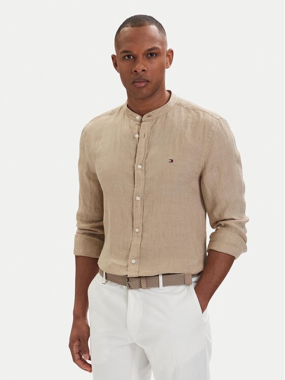 Kodas SUN15 Tommy Hilfiger Marškiniai · Tamsiai smėlinė · Slim Fit