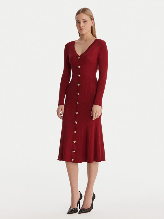 Guess Trikotažinė suknelė · Raudona · Midi