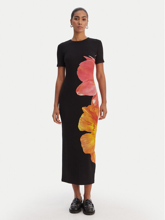 Kodas SUN15 Desigual Kasdieninė suknelė · Juoda · Midi