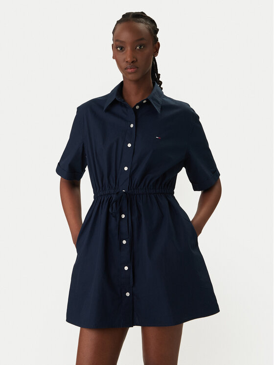 Tommy Jeans Marškinių tipo suknelė · Tamsiai mėlyna · Mini