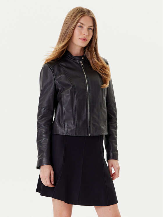 BOSS Odinė striukė · Juoda